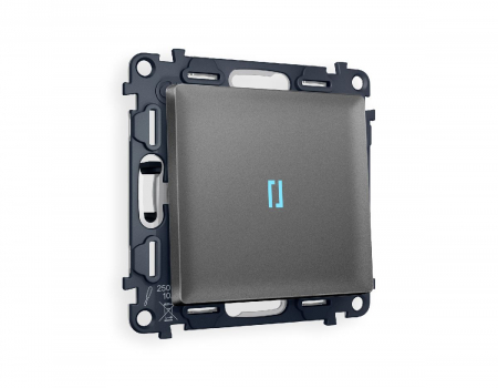 Комплект механизма 1-кл выключателя с подсветкой Ambrella Volt Alfa MA652020