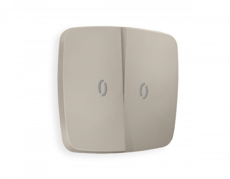 Лицевая панель для выключателя двухклавишного с подсветкой Ambrella Volt Omega OP3640