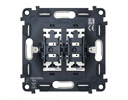 Механизм 2-кл проходного выключателя Ambrella Volt Quant VM120