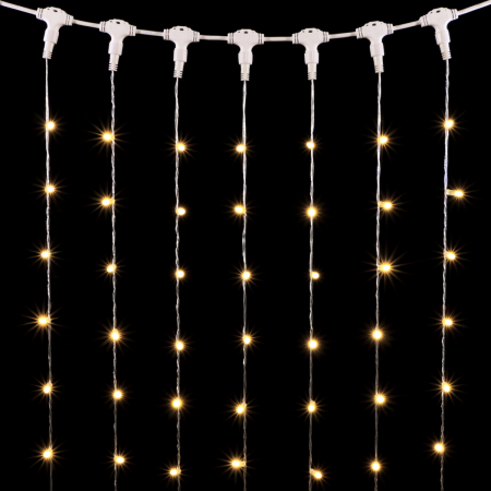 Гирлянда Занавес с Колпачком Laitcom (LTC) 600 LED PCL602CAP-10-2WW