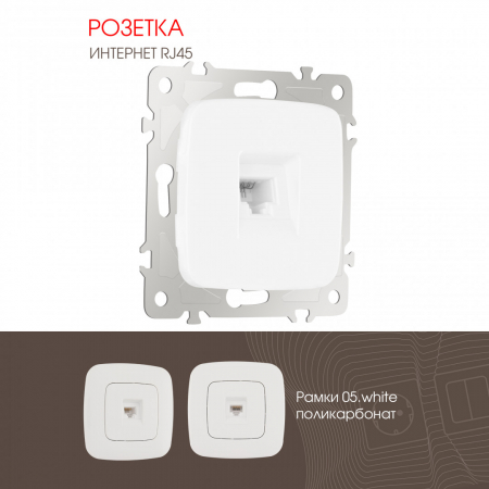 Розетка RJ45 Arte Milano 205.45-1.white