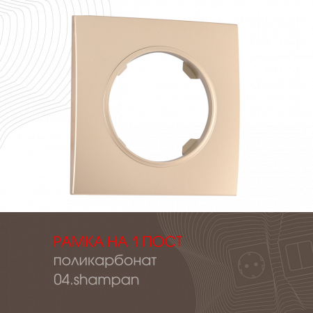 Рамка одноместная Arte Milano 502.04-1.shampan