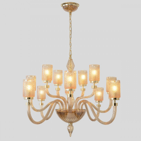 Подвесная люстра Crystal Lux SILVESTRO SP12 AMBER