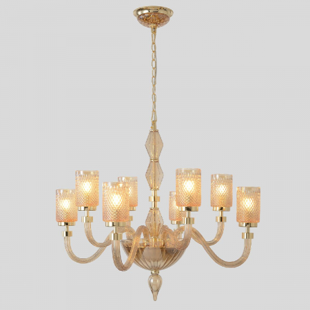 Подвесная люстра Crystal Lux SILVESTRO SP8 AMBER
