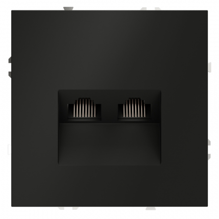 Розетка компьютерная двойная Voltum S70 VLS060208