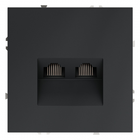 Розетка компьютерная двойная Voltum S70 VLS060207