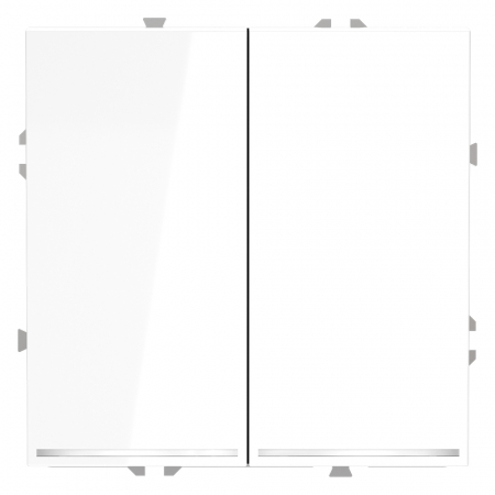 Выключатель двухклавишный с подсветкой Voltum S70 VLS020201