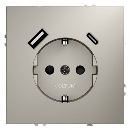 Розетка с USB, A+C Voltum S70 VLS040503