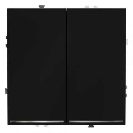 Проходной переключатель двухклавишный с подсветкой Voltum S70 VLS020408