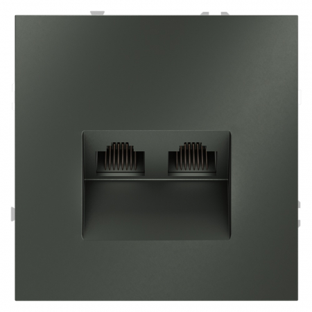 Розетка компьютерная двойная Voltum S70 VLS060206