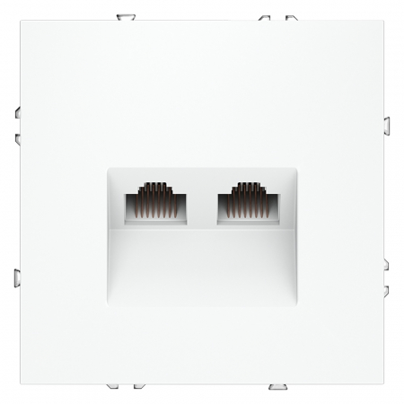 Розетка компьютерная двойная Voltum S70 VLS060202