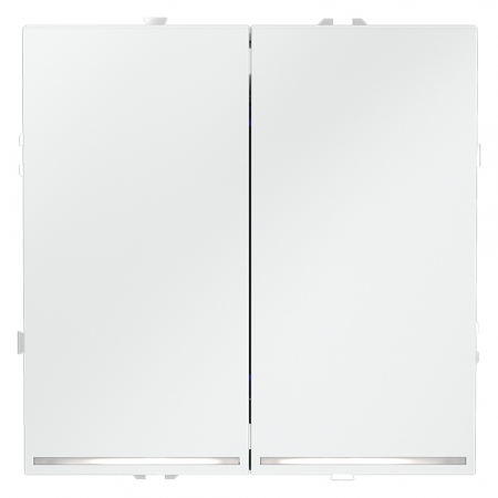 Выключатель двухклавишный с подсветкой Voltum S70 VLS020202