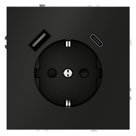 Розетка с USB, A+C Voltum S70 VLS040508