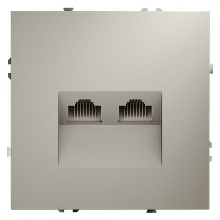 Розетка компьютерная двойная Voltum S70 VLS060203