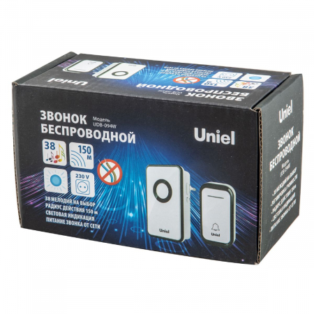 Беспроводной звонок Uniel UDB-094W-R1T1-38S-BL/GL UL-00011367