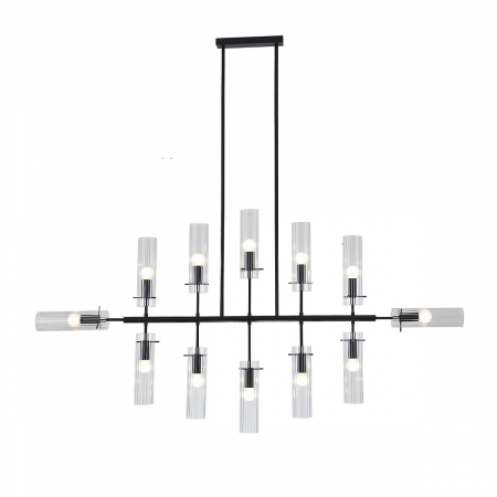 Люстра на штанге Indigo Saetta 11053/12R Black V000566