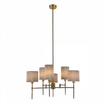 Люстра на штанге Indigo Plisse 13033/6R Brass V000536