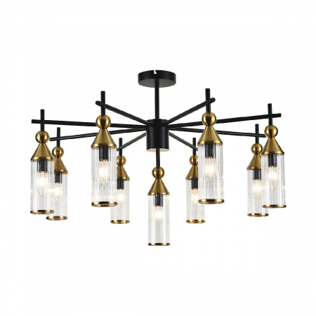 Люстра на штанге Indigo Torazzo 13037/9R Black V000529