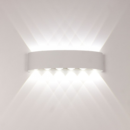 Уличный настенный светильник AM Group AM307-12X1W WH 4000K