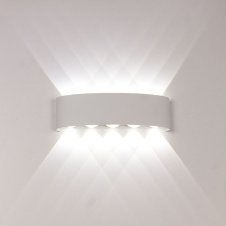 Уличный настенный светильник AM Group AM307-10X1W WH4000K