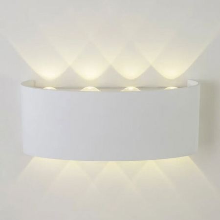 Уличный настенный светильник AM Group AM307-8X1 W WH 4000K