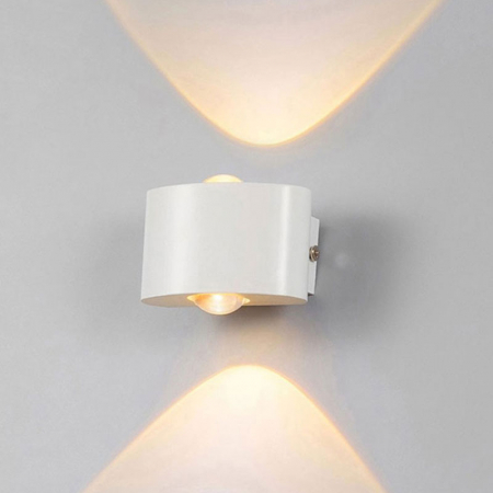 Уличный настенный светильник AM Group AM307-2X1 W WH 4000K