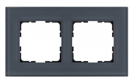 Рамка 2-постовая, стекло Маренго Jasmart G-Glass G1002GC
