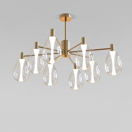 Люстра на штанге Eurosvet Magma 60175/8 латунь Smart a069323