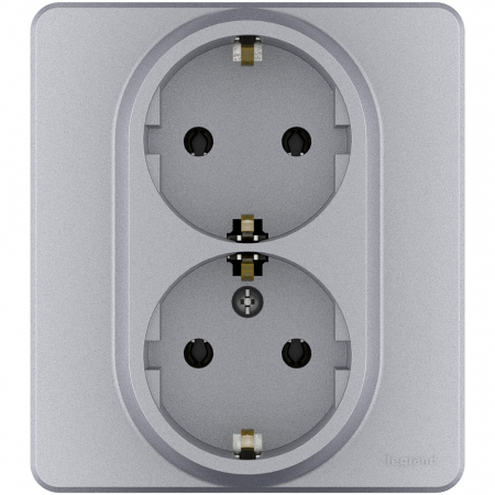 Розетка двойная с/з Legrand Inspiria 673752