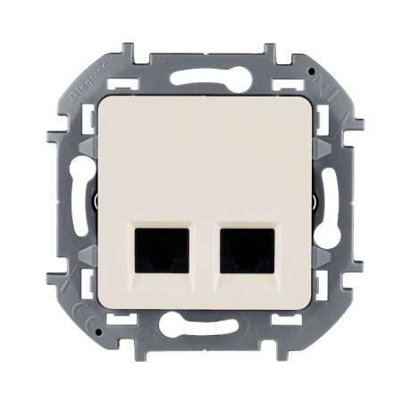 Розетка компьютерная двойная RJ45 Legrand Inspiria 673836