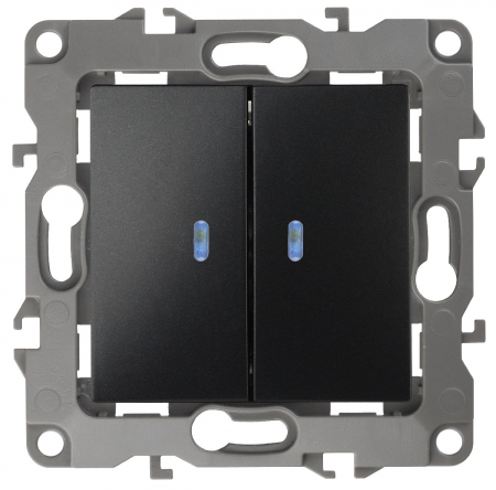Выключатель двойной с подсветкой Эра 12-1105-05 Б0014661