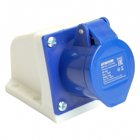 Розетка стационарная Stekker RST16-113-44 49432