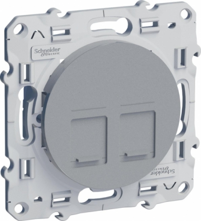 Розетка RJ45 двойная Schneider Electric Odace S53R481