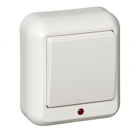 Выключатель 1-клавишный с подсветкой Schneider Electric Прима A16-046I-BI