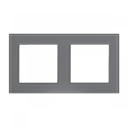 Рамка на 2 поста Arlight FRM-GLARE-GS-2-GR 043798