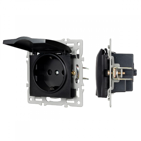 Механизм розетки влагозащищенный Arlight SCT-MCP-PL-BK (250V, 16A) 043746