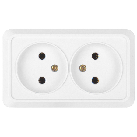 Розетка двойная 2П General Альфа 477008