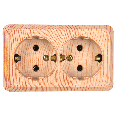 Розетка двойная 2П+3 General Альфа 477041