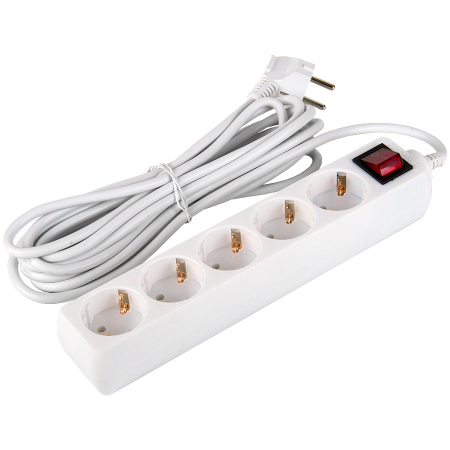 Удлинитель бытовой General GES-16-3x100-5-5m-S 470012