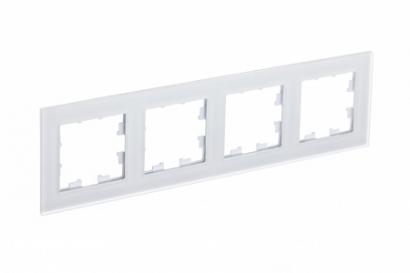 Рамка 4-ая Systeme Electric AtlasDesign Nature Матовое стекло белый ATN330104